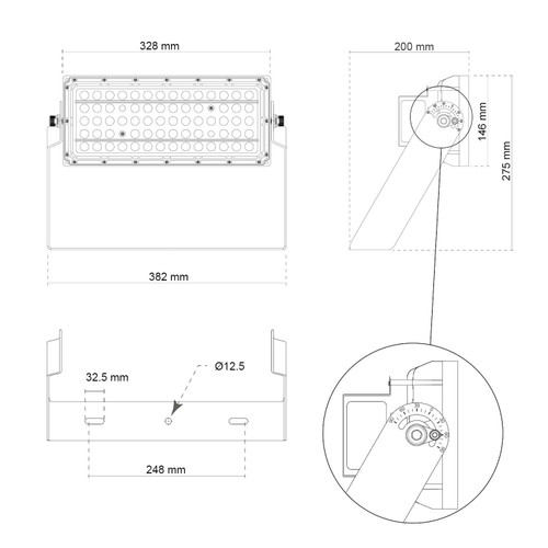 Faro Modulare LED 200W IP66, 167lm/W, No Flickering - PHILIPS Xitanium Faro Modulare LED 200W IP66, 167lm/W, No Flickering - PHILIPS Xitanium