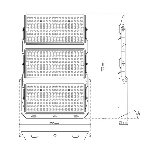 Faro Modulare LED 750W IP66 angolo 60°, 135lm/W, IK08 - LIFUD Driver Faro Modulare LED 750W IP66 angolo 60°, 135lm/W, IK08 - LIFUD Driver