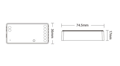Controller Monocolore, RGB, RGBW per strisce LED DIGITALI, 12/24V 10A Controller Monocolore, RGB, RGBW per strisce LED DIGITALI, 12/24V 10A