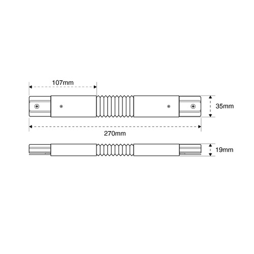 Connettore Flessibile per binario Monofase Connettore Flessibile per binario Monofase