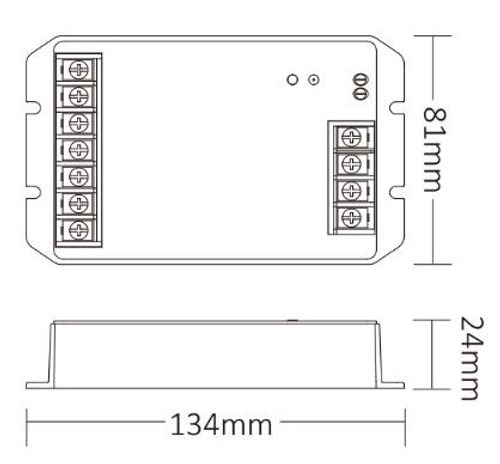 Controller RGB, RGBW, RGB+CCT 12/24/48V, 30A Alta potenza ZIGBEE 3.0 Controller RGB, RGBW, RGB+CCT 12/24/48V, 30A Alta potenza ZIGBEE 3.0