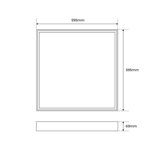 Plafoniera LED 60x60 40W IP40 No-Flickering - LIFUD Driver
