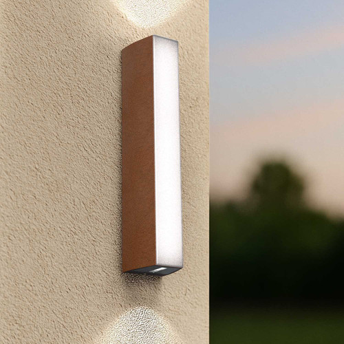 Applique Bidirezionale Corten 12W CCT, IP65 da esterno - Serie FILO