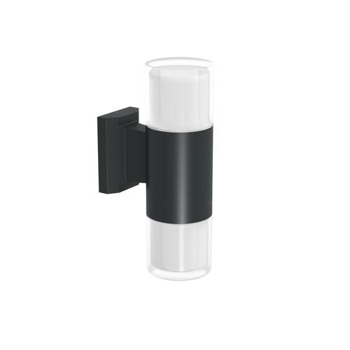 Applique Cilindrica Bidirezionale Nera, IP54 con 2 basi GU10 Applique Cilindrica Bidirezionale Nera, IP54 con 2 basi GU10