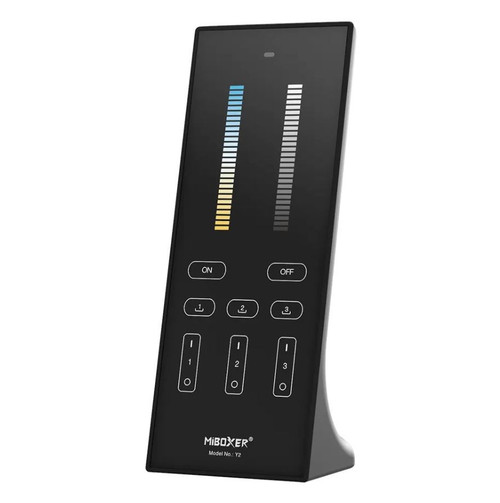 Telecomando Touch Monocolore e CCT, 3 Zone, da Scrivania - Nero