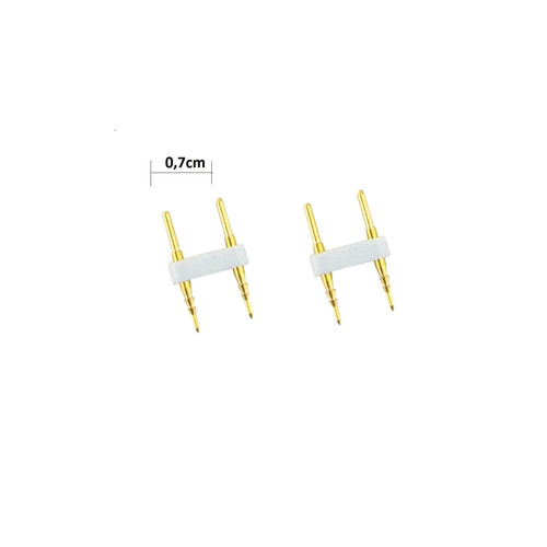 Connettore 2 pin LED Neon Flex (Conf. 4pz) Connettore 2 pin LED Neon Flex (Conf. 4pz)