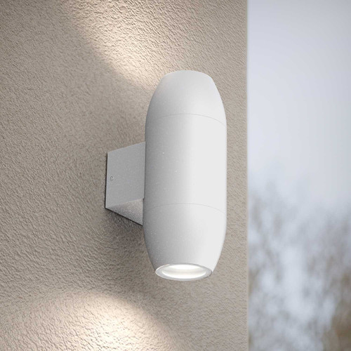 Applique Ovale Bidirezionale IP65 GU10 per esterni, Grande - Bianca