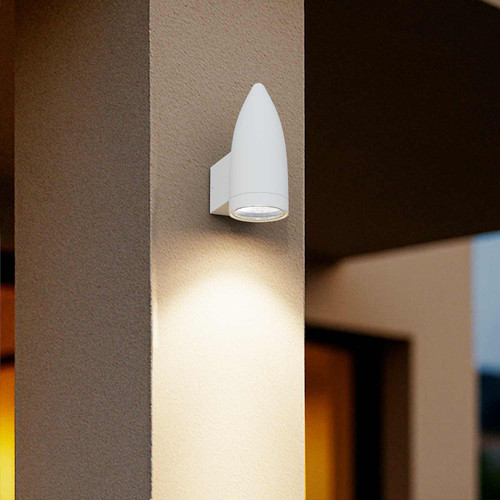 Applique da Parete a Cono per esterni, IP65 GU10 - Bianca