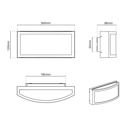 Applique Slim Design IP65 - E27 Bianca Applique Slim Design IP65 - E27 Bianca