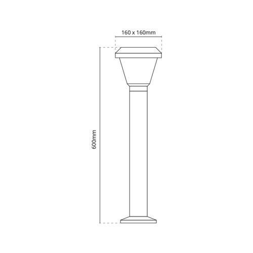 Paletto Solare da Giardino 60 cm, IP65 300 lumen, con Telecomando Paletto Solare da Giardino 60 cm, IP65 300 lumen, con Telecomando