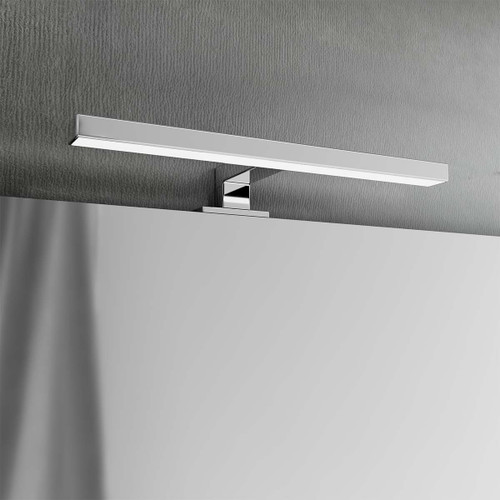 Lampada LED da Specchio 30cm Cromata 4W - Doppia Installazione