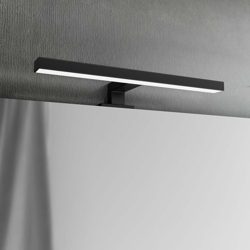 Lampada LED da Specchio 30cm Nera 4W - Doppia Installazione