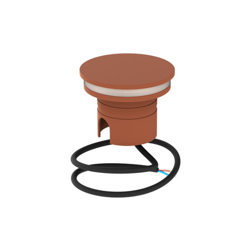 Faro LED interrato da Giardino 6W IP67 24V, Luce Radente 360°- Corten