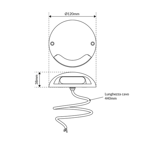 Faretto a pavimento da esterno 3W IP67, Monodirezionale - Antracite