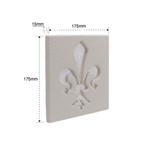 Griglia di Areazione Quadrata Pitturabile con Zanzariera, EFFETTO Pietra