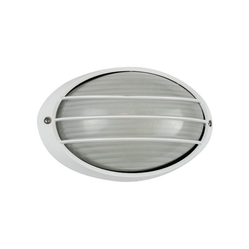 Plafoniera Da Esterno 1XE27 BIANCA, IP54, 213X142MM - Con Griglia