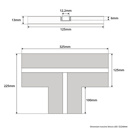 Cartongesso con Profilo Integrato, Tipo "T" - Piana Cartongesso con Profilo Integrato, Tipo "T" - Piana