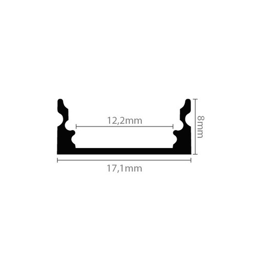 Profilo Slim 1m e 2m Bianco (per striscia LED) Profilo Slim 1m e 2m Bianco (per striscia LED)
