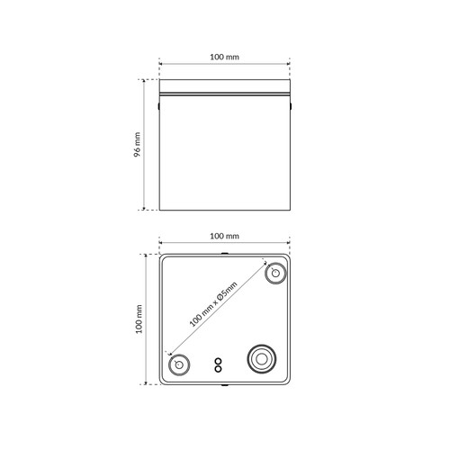 Applique da soffitto Quadrata GU10 IP54 in Alluminio e Vetro Applique da soffitto Quadrata GU10 IP54 in Alluminio e Vetro
