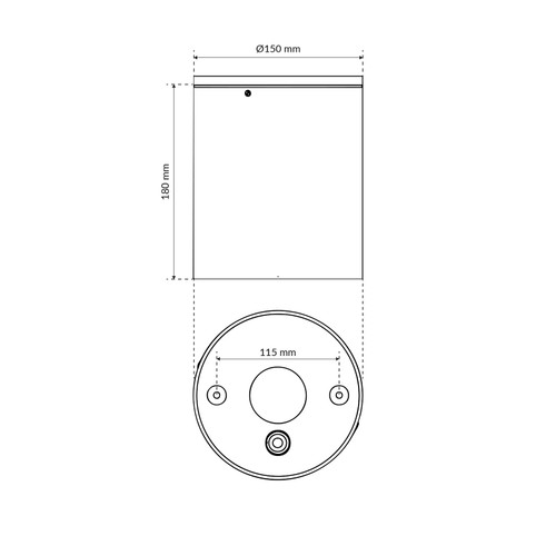 Applique da soffitto Cilindrica PAR30 IP54 in Alluminio e Vetro - Grigia Applique da soffitto Cilindrica PAR30 IP54 in Alluminio e Vetro - Grigia