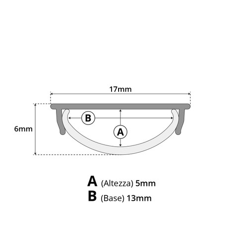 Profilo FLESSIBILE da 1 e 2m in alluminio per strisce LED Profilo FLESSIBILE da 1 e 2m in alluminio per strisce LED