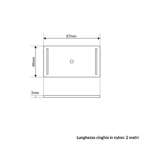 Nastro 2m con supporti per faretti L03332P e L03333P Nastro 2m con supporti per faretti L03332P e L03333P
