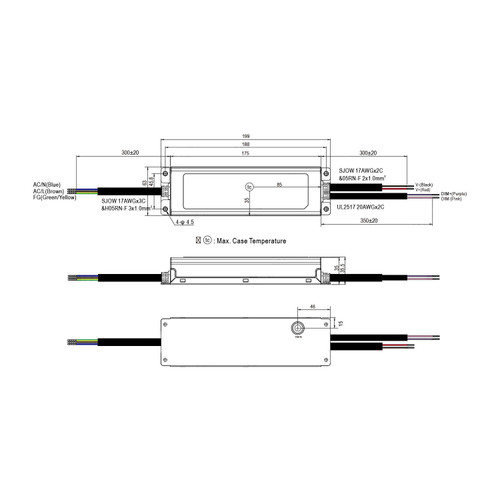 Alimentatore Meanwell 200W 12V IP67 Serie XLG Alimentatore Meanwell 200W 12V IP67 Serie XLG