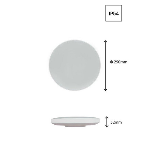 Plafoniera Led NYMPHEA 18W IP54 2350lm - Ø250mm - Doppia Cornice Plafoniera Led NYMPHEA 18W IP54 2350lm - Ø250mm - Doppia Cornice