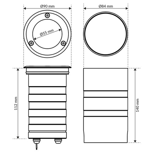 Faro Carrabile GU10 IP67 Orientabile, Acciaio INOX 304 - Doppio Pressacavo Faro Carrabile GU10 IP67 Orientabile, Acciaio INOX 304 - Doppio Pressacavo