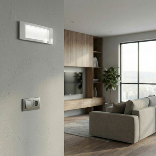 Lampada Emergenza LED da incasso o da muro Autonomia 3h S.A. o S.E.