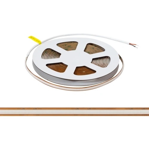 Striscia LED COB 24V 15W/m Tagliabile Ovunque Professionale IP20 - 5 metri