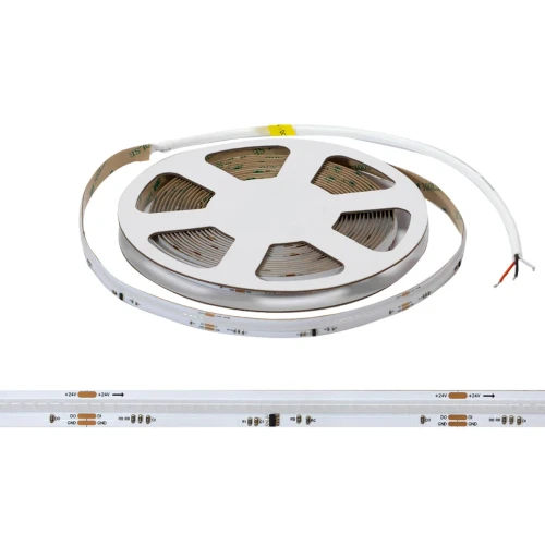 Striscia LED Digitale COB RGB 24V 10W/m RUNNING Professionale IP20 - 5 metri