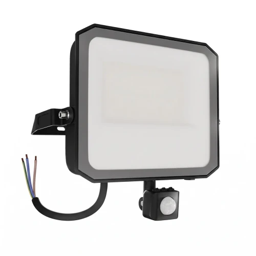 Faro LED 100W IP65 Nero con Sensore di Movimento e OSRAM chip LED