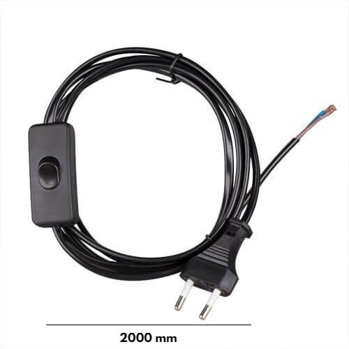 Cavo di alimentazione con spina e interruttore White