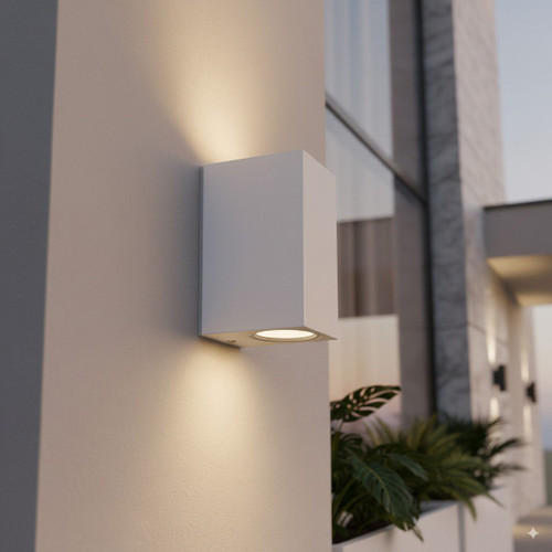 Applique Quadrata Bidirezionale - GU10 Bianco