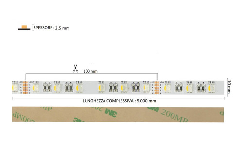 Striscia LED Professional 5050/60 - RGB - IP67 - 14,4W/m - 5m - 24V Striscia LED Professional 5050/60 - RGB - IP67 - 14,4W/m - 5m - 24V