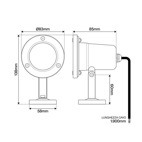 Faro per piscina e fontane da immersione, IP68 Faro per piscina e fontane da immersione, IP68