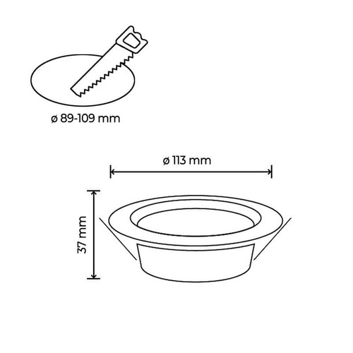 Faro da incasso LED 10W 3in1 IP44 Bianco C/N/F Dimmerabile Faro da incasso LED 10W 3in1 IP44 Bianco C/N/F Dimmerabile