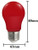 Lampadina E27 5W  A50 ROSSA / VERDE / BLU / GIALLO