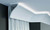 Cornice veletta stondata per illuminazione indiretta led tenda o soffitto