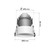 Faro LED da Incasso 15W Foro Ø75mm IP65 CCT, UGR19, Philips CertaDrive