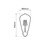 Lampada LED E27 6W a Filamento ST64, No Flickering - Serie DarkLight