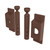 Kit 2 Basi Di Fissaggio per Profilo Sospeso STARLINE - CORTEN