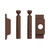 Kit 2 Basi Di Fissaggio per Profilo Sospeso STARLINE - CORTEN