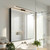 Lampada LED da Specchio 60cm Nera 12W IP54 Tripla Installazione