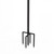 Kit 2 Pali Componibili 2,4m Nero per Catenarie Luminose con Picchetto