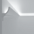 Cornice Pitturabile Stondata per Pareti Curve per Strisce LED - 2m