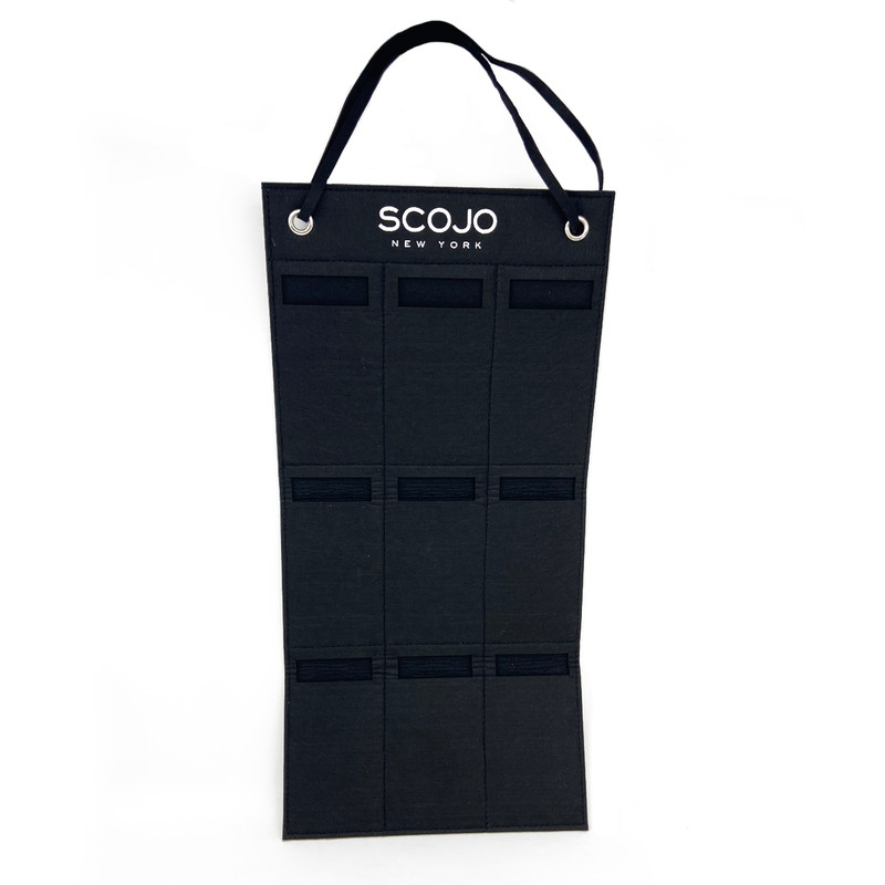Scojo Hanging Frame Organizer 9 Pc Black Front View