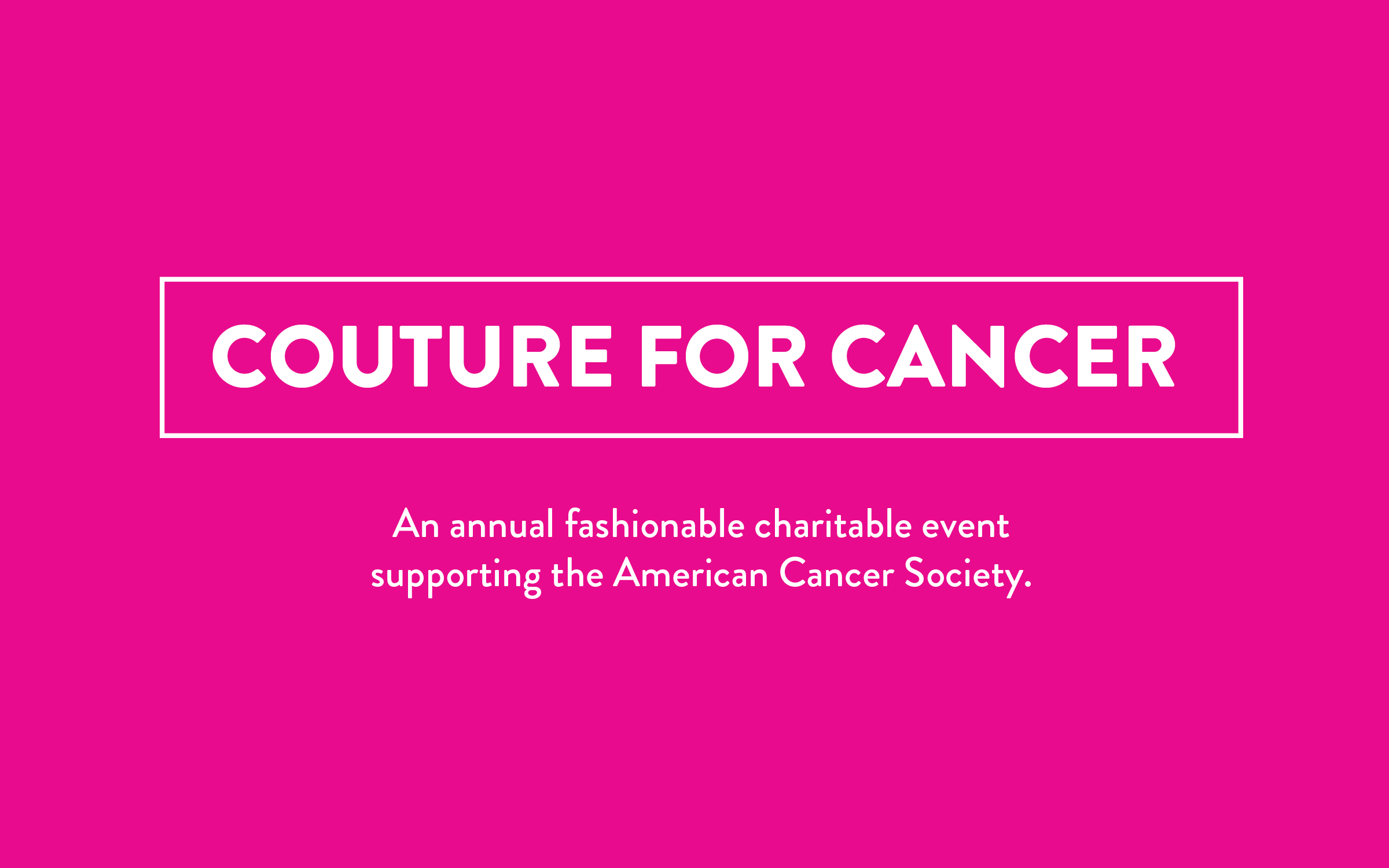 Partnering for change with Couture for Cancer