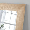 Solid Light Oak Wooden Narrow Mirror